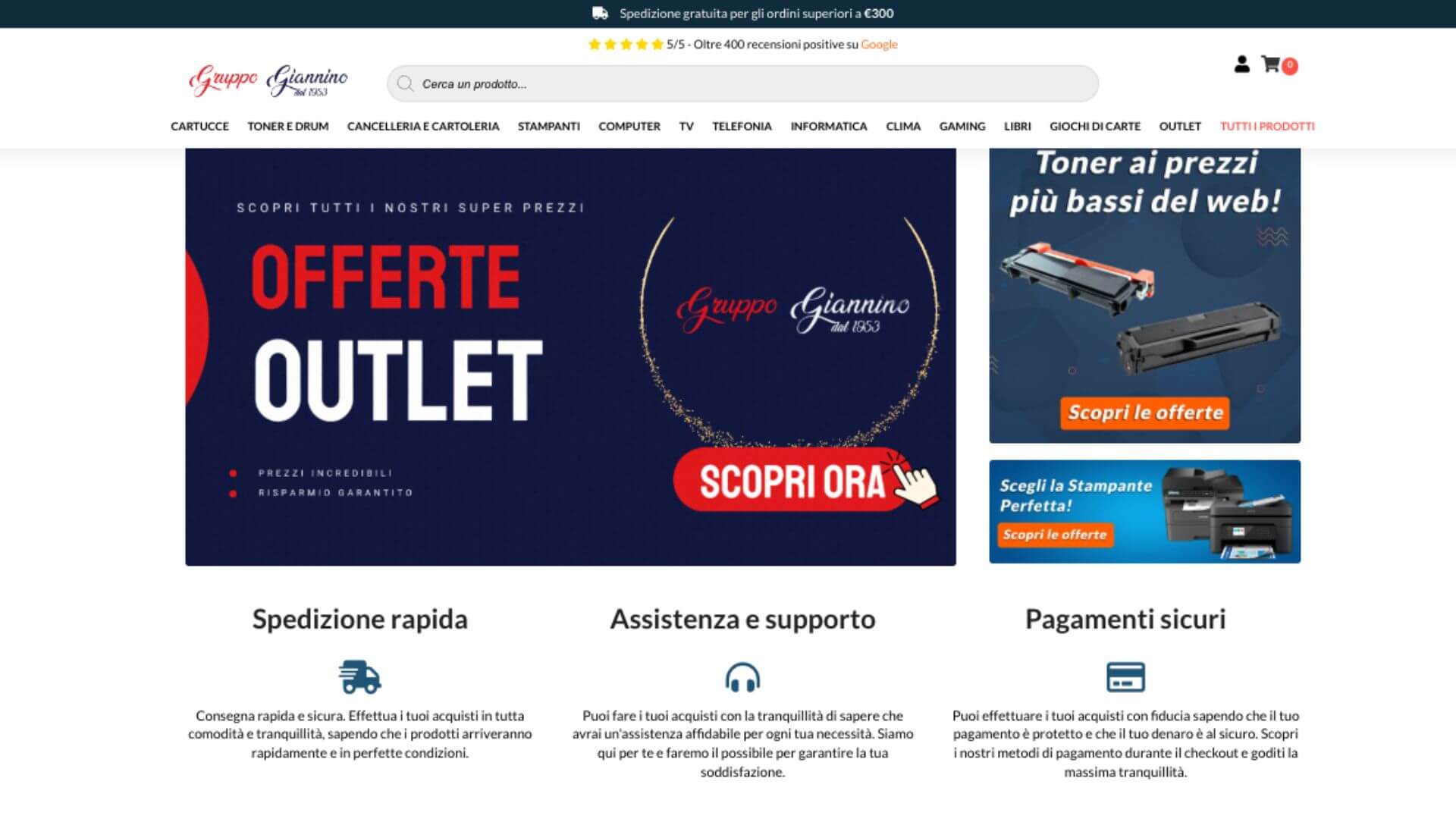 Homepage del sito Gruppo Giannino 1953
