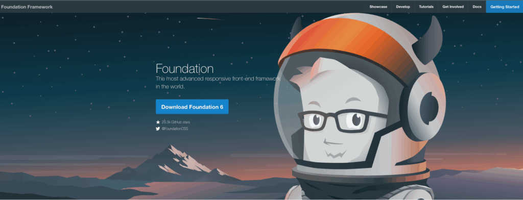 Homepage del framework CSS Foundation
