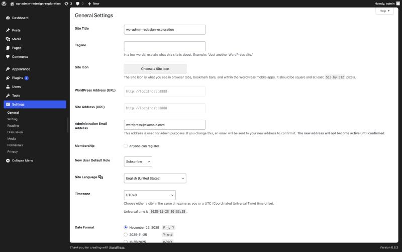 Nuova interfaccia amministratore in WordPress 7.0 beta 1