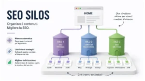 Infografica sulla struttura a silos SEO