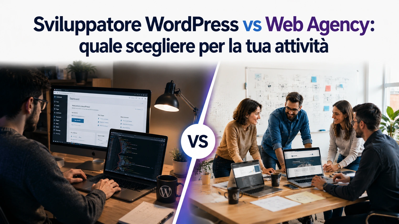 Sviluppatore WordPress vs Web Agency quale scegliere per la tua attività